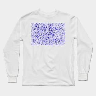 Abstract blue paint splatter effect Long Sleeve T-Shirt